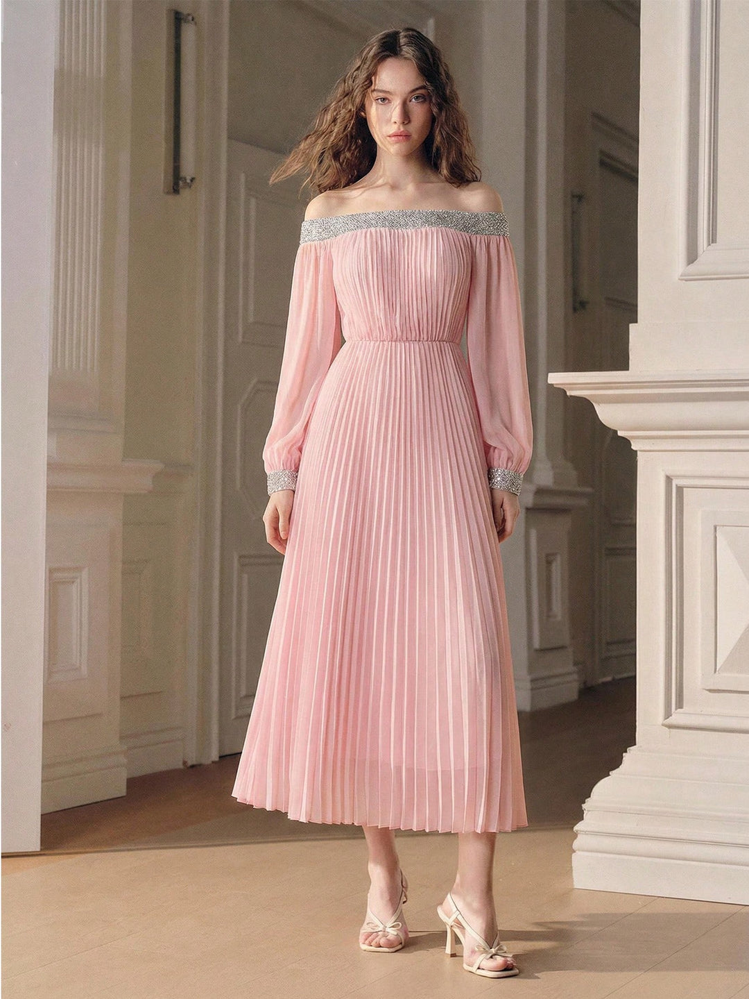 Rochie maxi SHEIN, roz