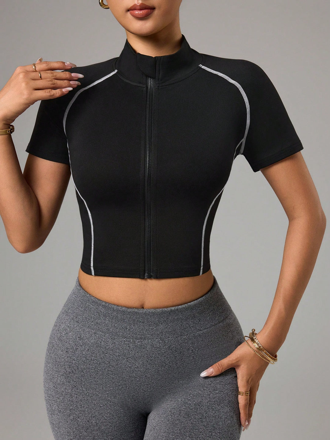 Jachetă sport SHEIN, negru