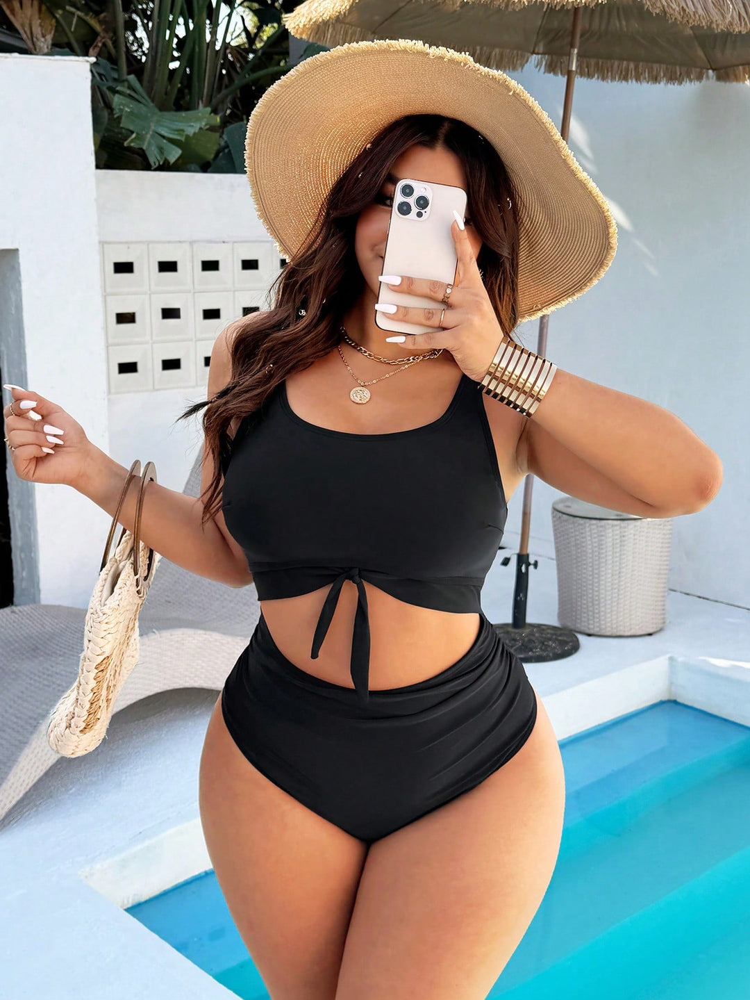 Costum de baie SHEIN, negru