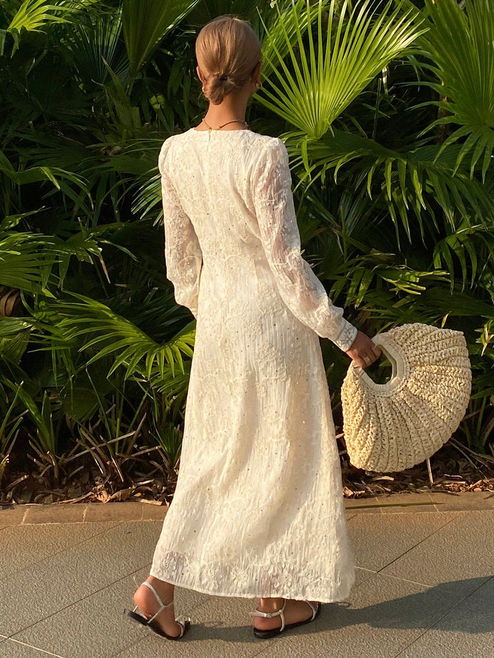 Rochie maxi SHEIN, bej