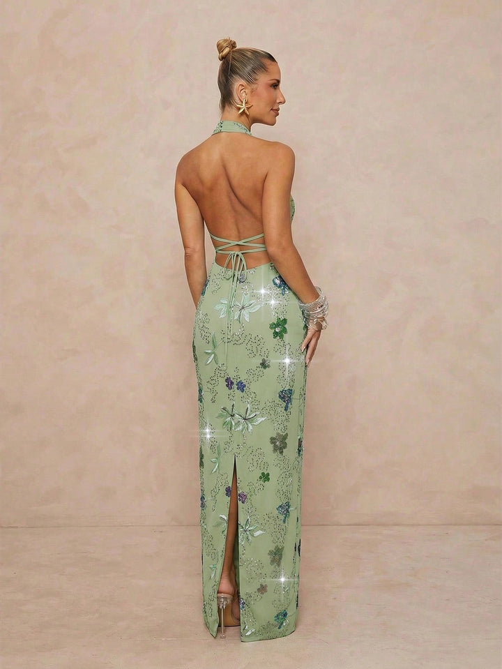 Rochie maxi SHEIN, verde