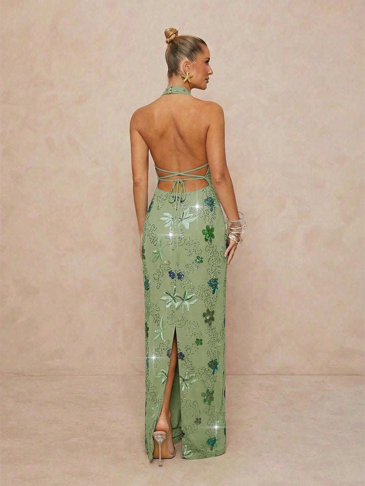 Rochie maxi SHEIN, verde