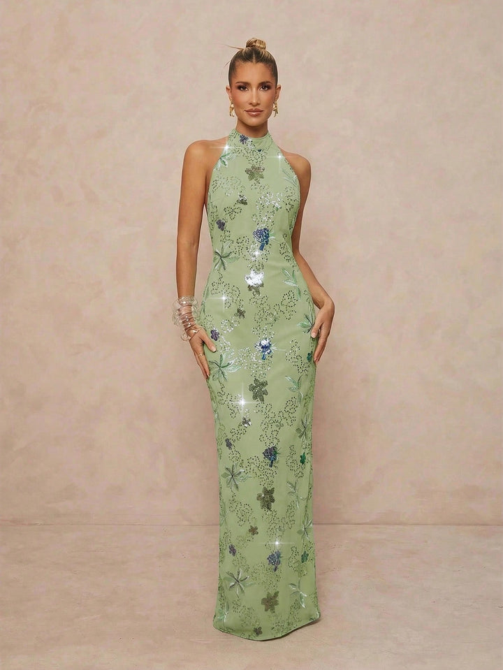 Rochie maxi SHEIN, verde