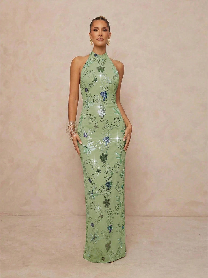 Rochie maxi SHEIN, verde