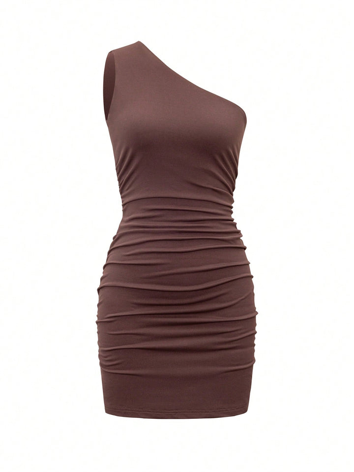 Rochie scurtă SHEIN, maro