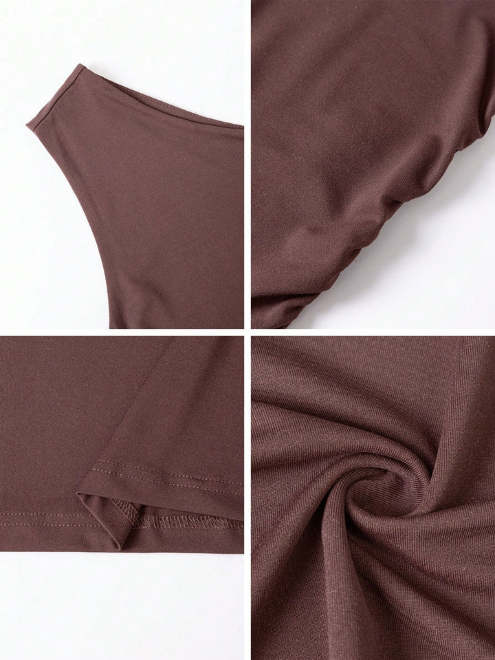 Rochie scurtă SHEIN, maro