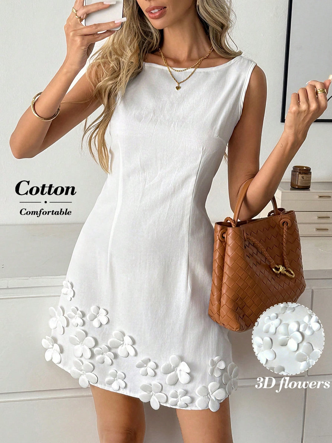 Rochie mini SHEIN, alb
