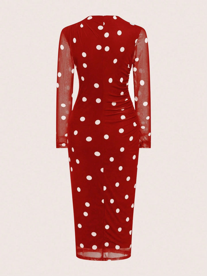 Rochie midi SHEIN, roșu