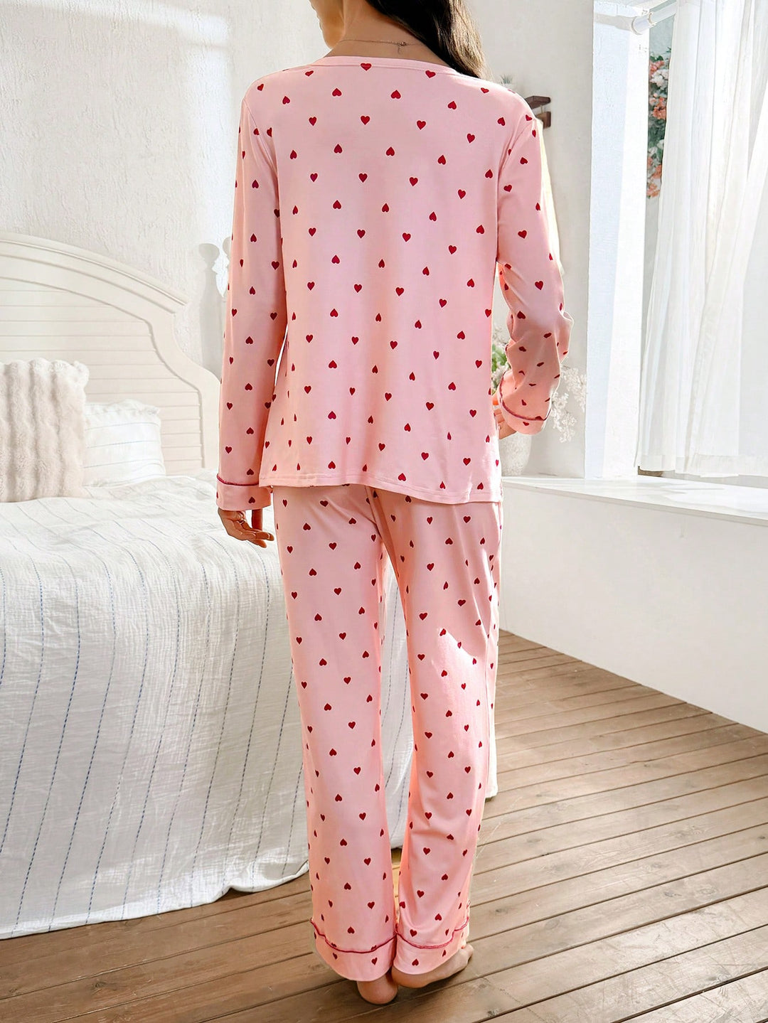 Compleu pijamale SHEIN, roz