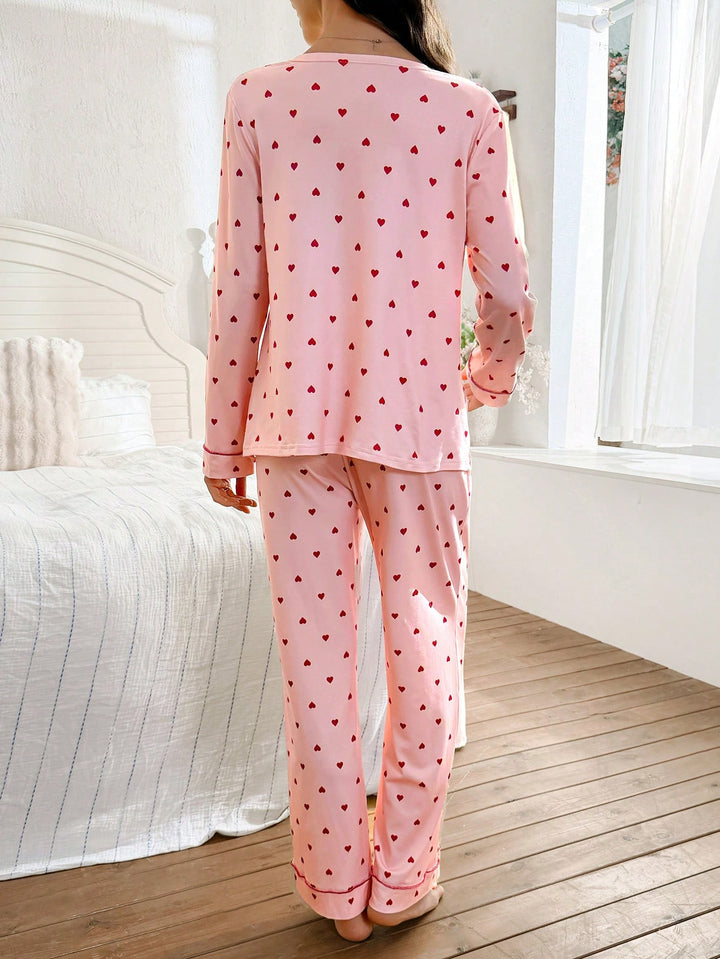 Compleu pijamale SHEIN, roz
