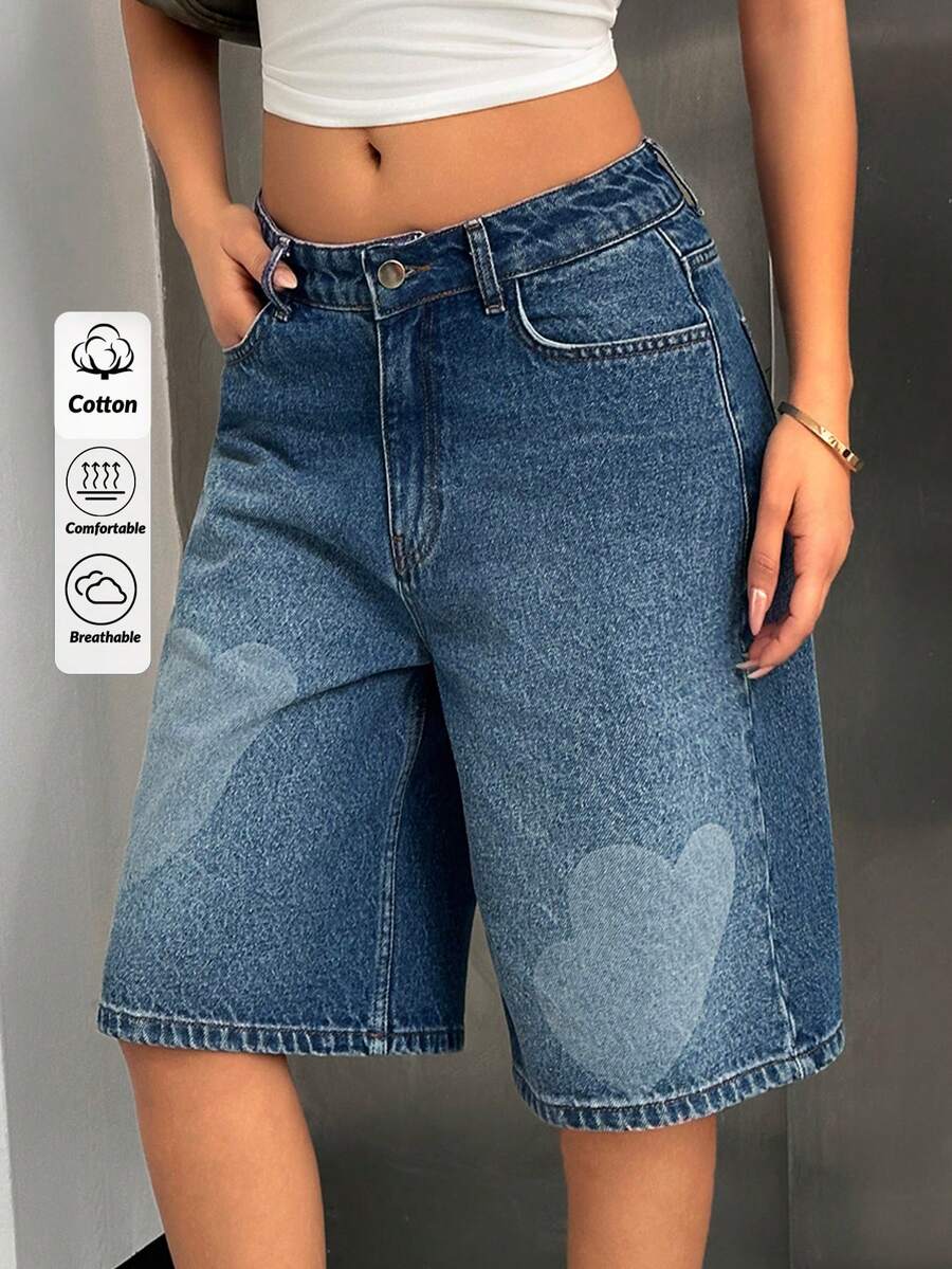 Pantaloni scurți SHEIN, albastru