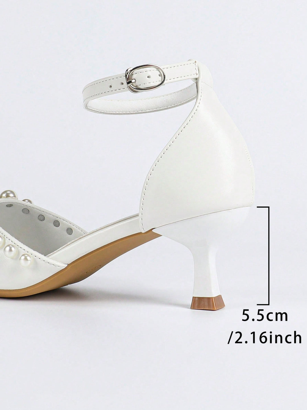 Pantofi cu toc SHEIN, alb