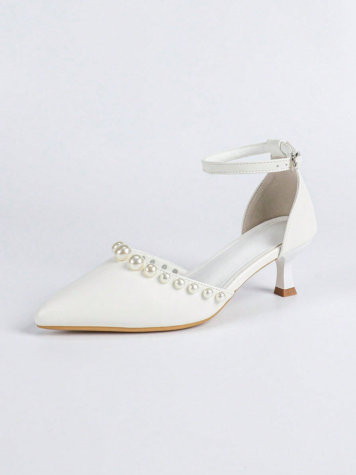 Pantofi cu toc SHEIN, alb