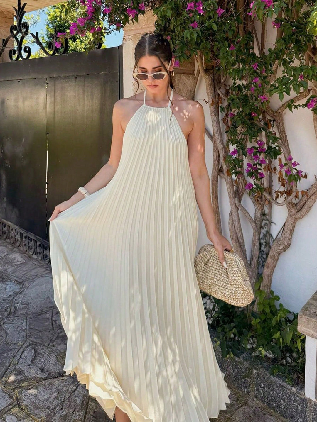 Rochie maxi SHEIN, bej