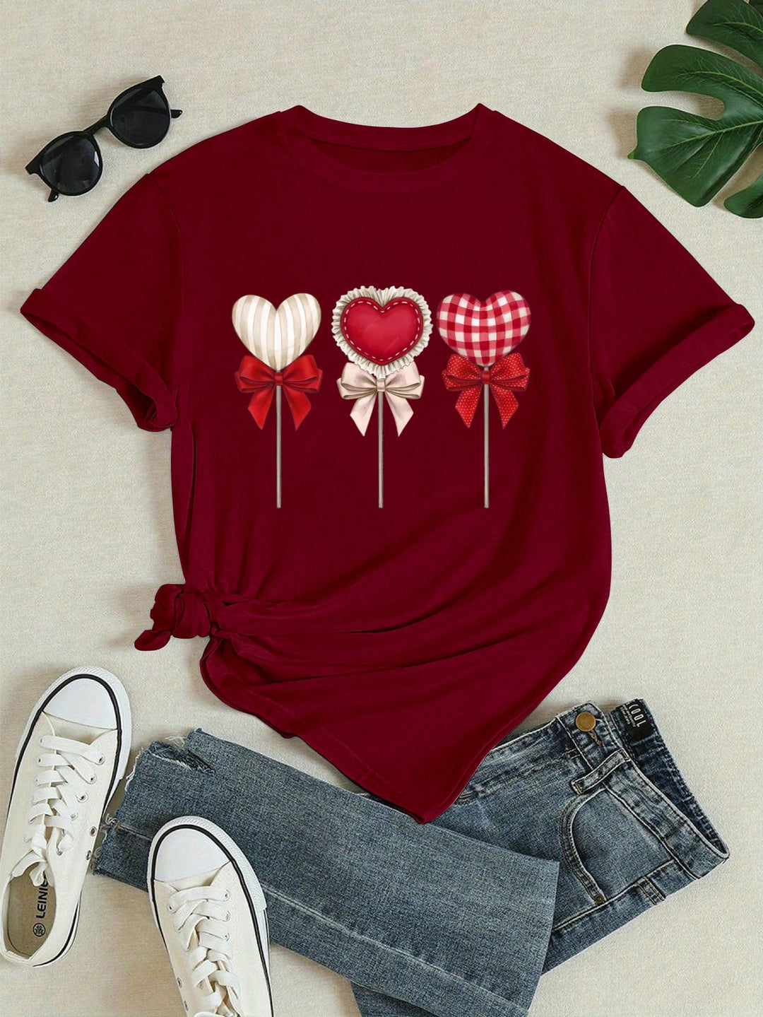 Tricou SHEIN, vișiniu