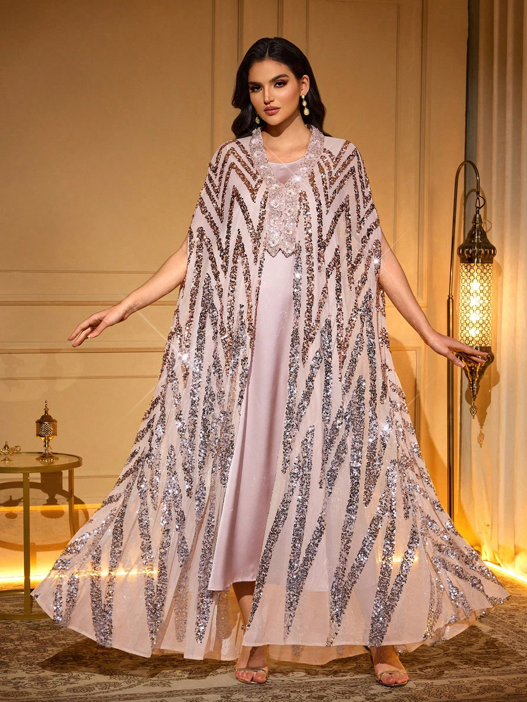 Rochie de ocazie SHEIN, bej
