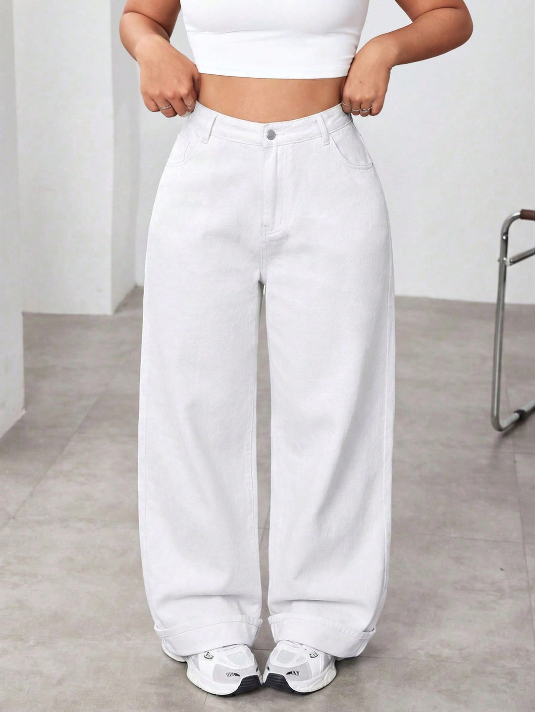 Jeans SHEIN, alb