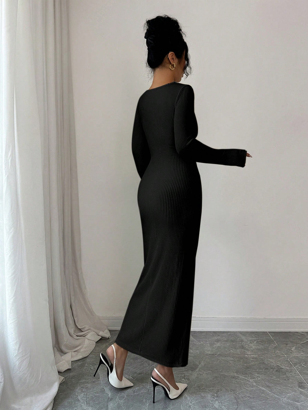Rochie midi SHEIN, negru