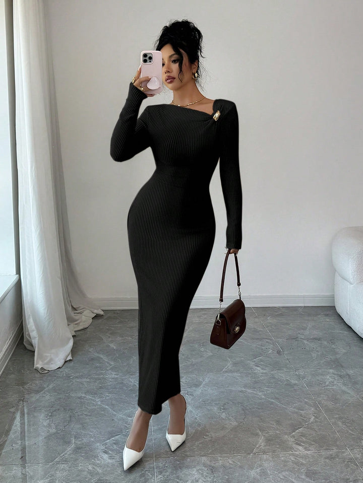 Rochie midi SHEIN, negru
