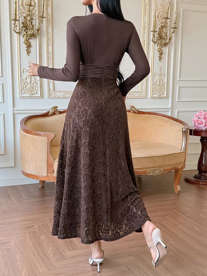 Rochie maxi SHEIN, maro
