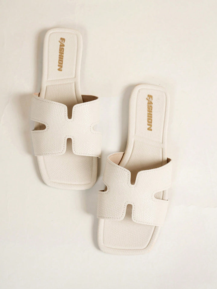 Papuc tip slide SHEIN, bej