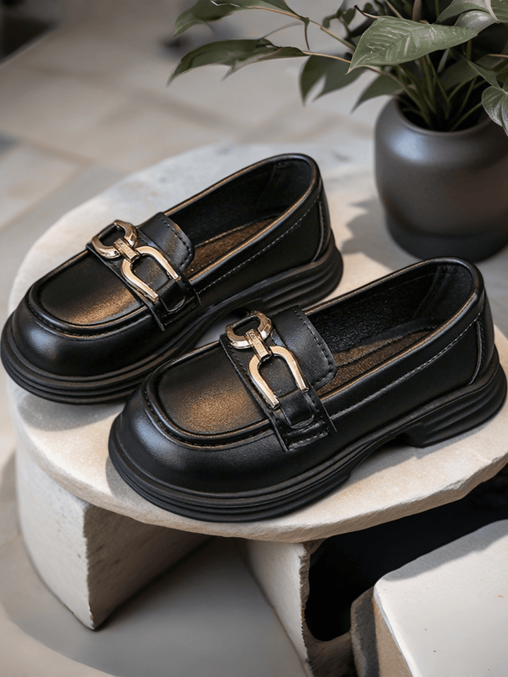 Pantofi fete loafers SHEIN, negru