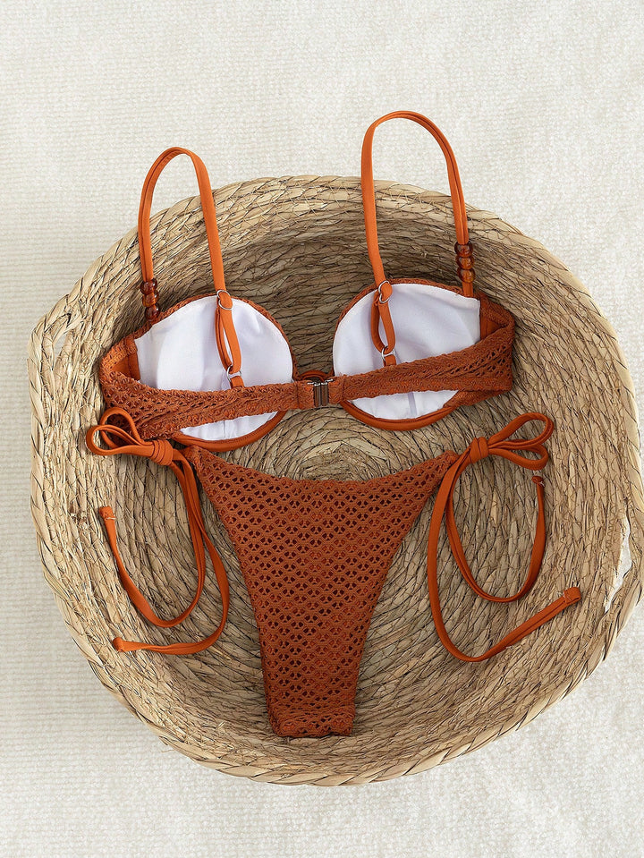 Set bikini SHEIN, portocaliu