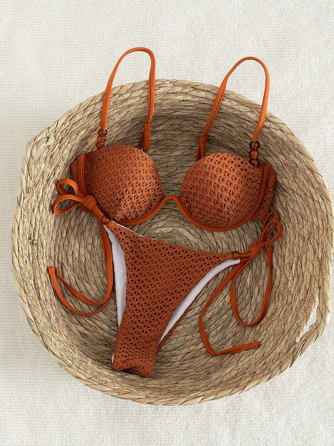 Set bikini SHEIN, portocaliu