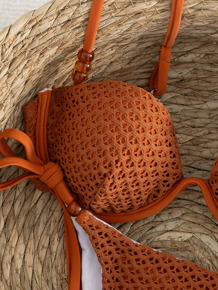 Set bikini SHEIN, portocaliu