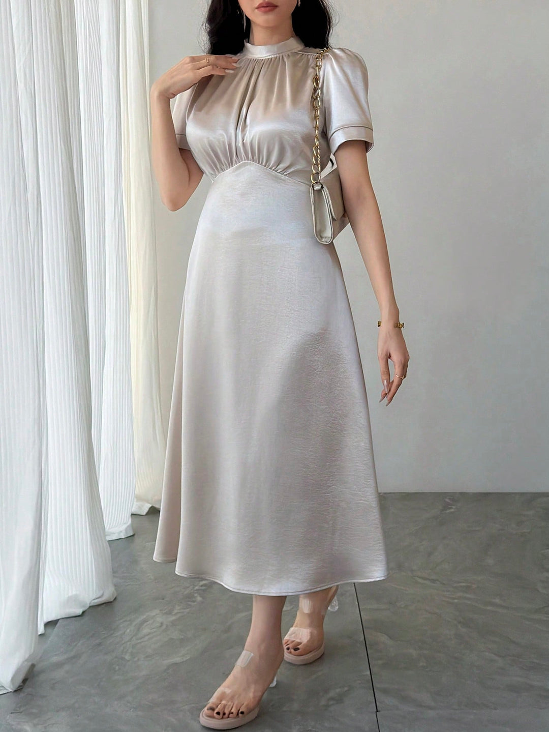 SHEIN Maxi ruha, bézs