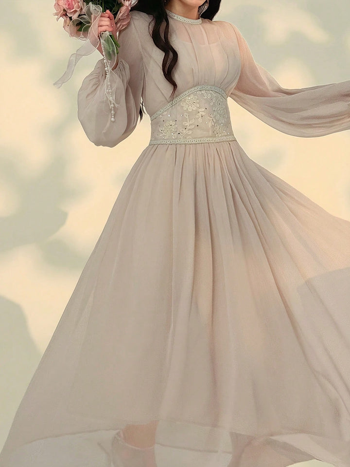 Rochie maxi SHEIN, bej