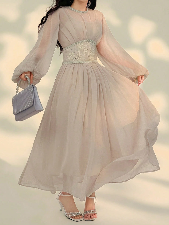 Rochie maxi SHEIN, bej