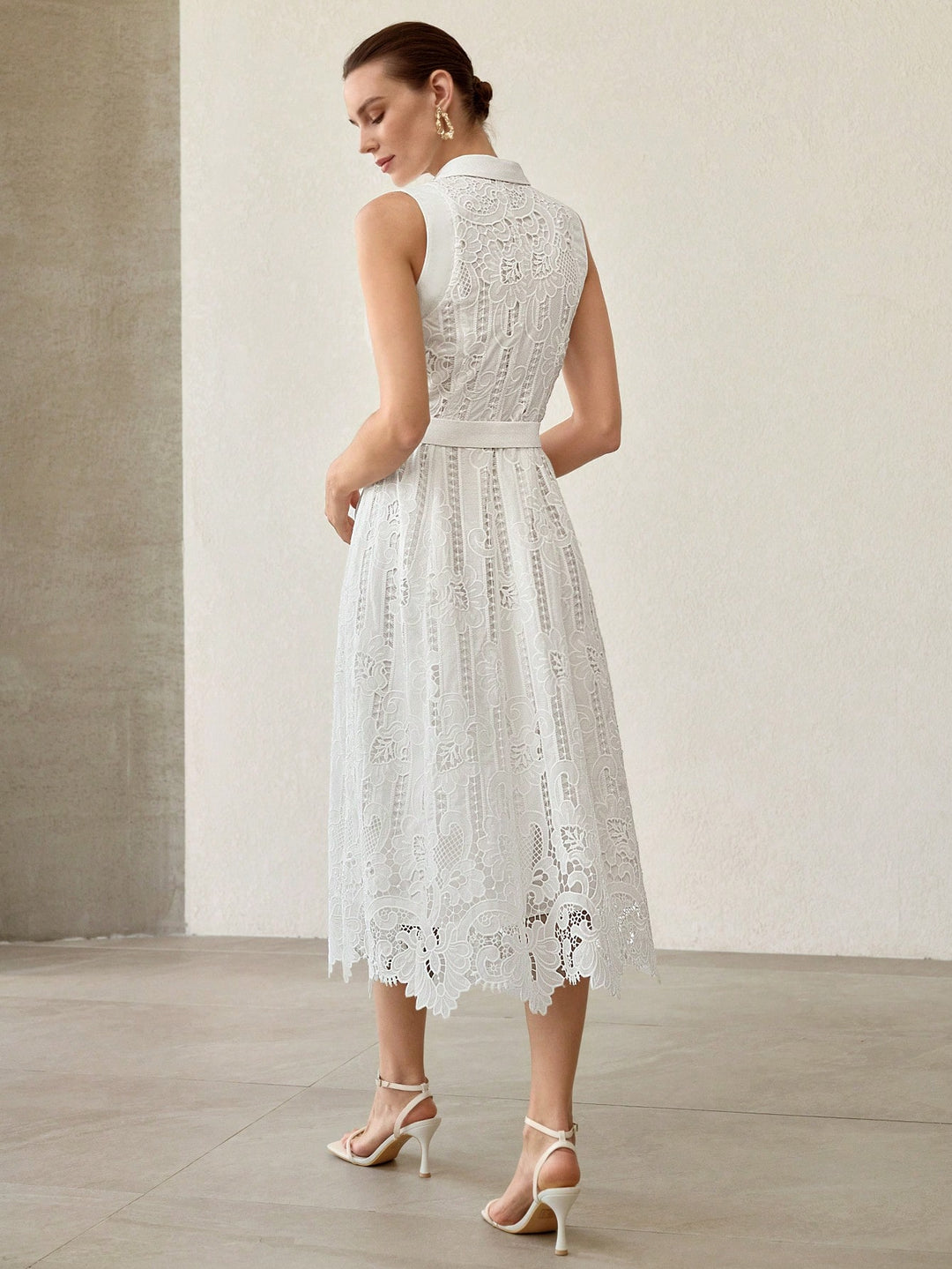 Rochie midi SHEIN, alb