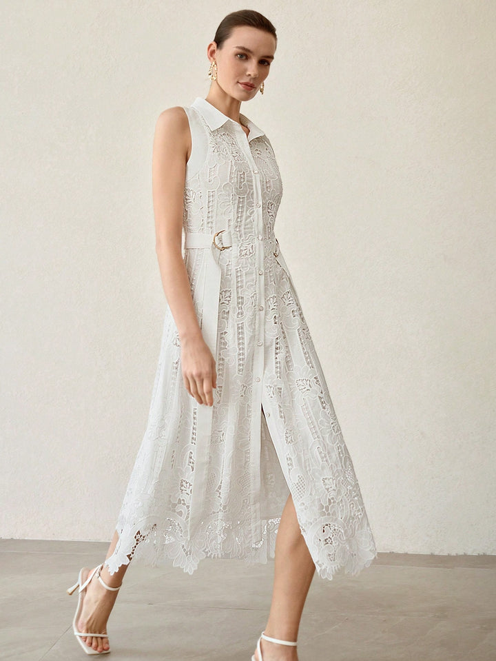 Rochie midi SHEIN, alb
