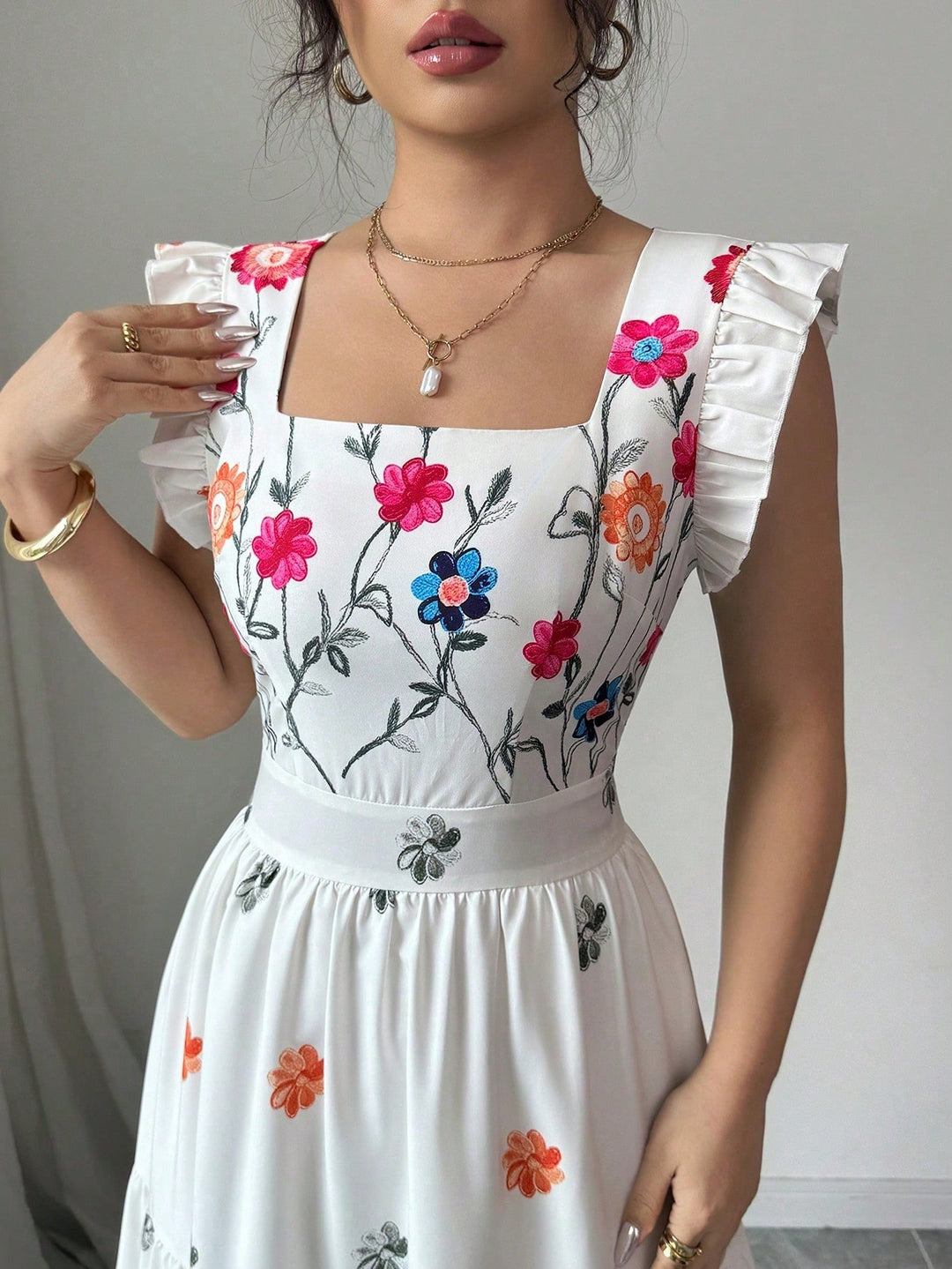 Rochie maxi SHEIN, mix culori