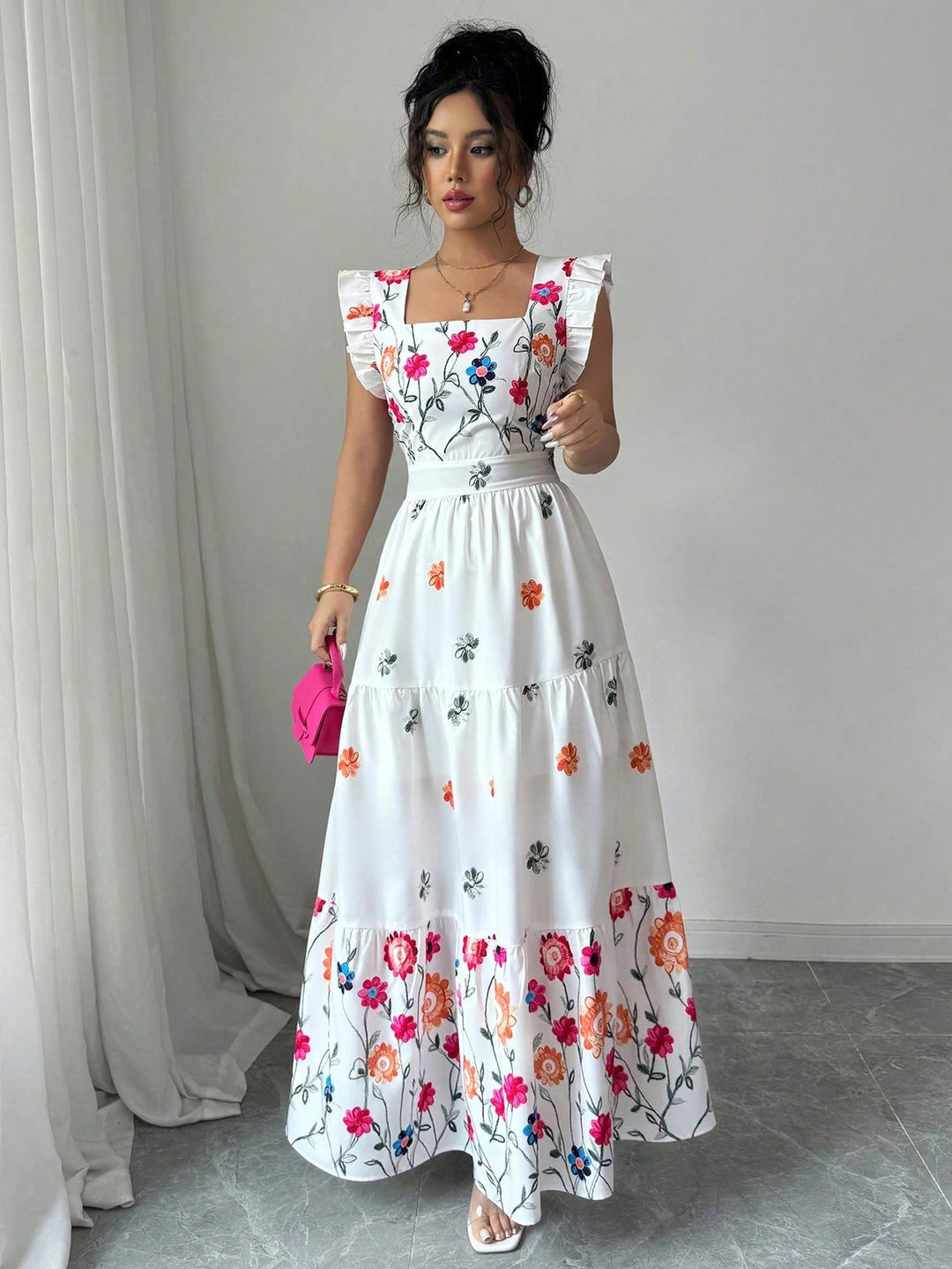 Rochie maxi SHEIN, mix culori