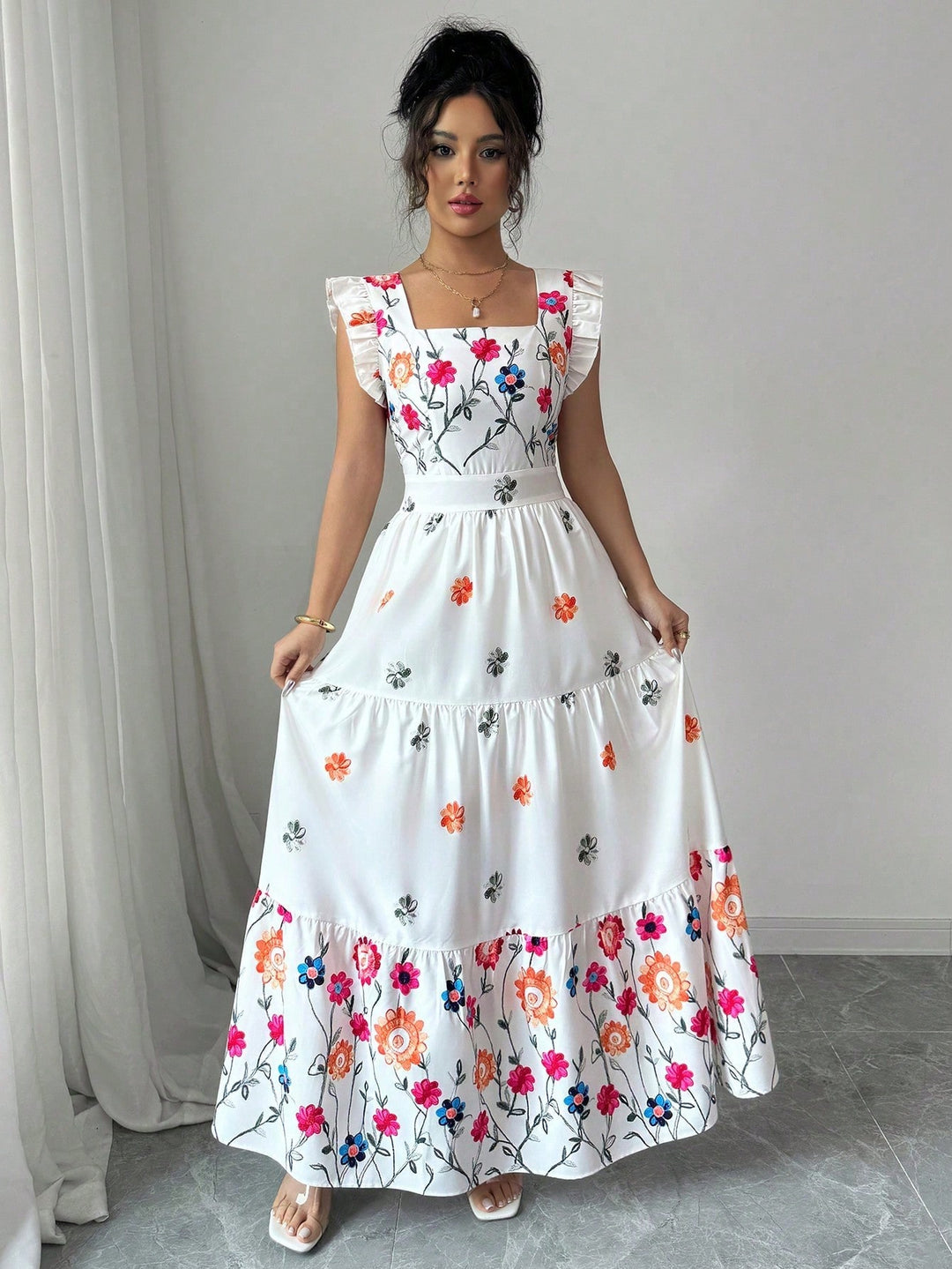 Rochie maxi SHEIN, mix culori