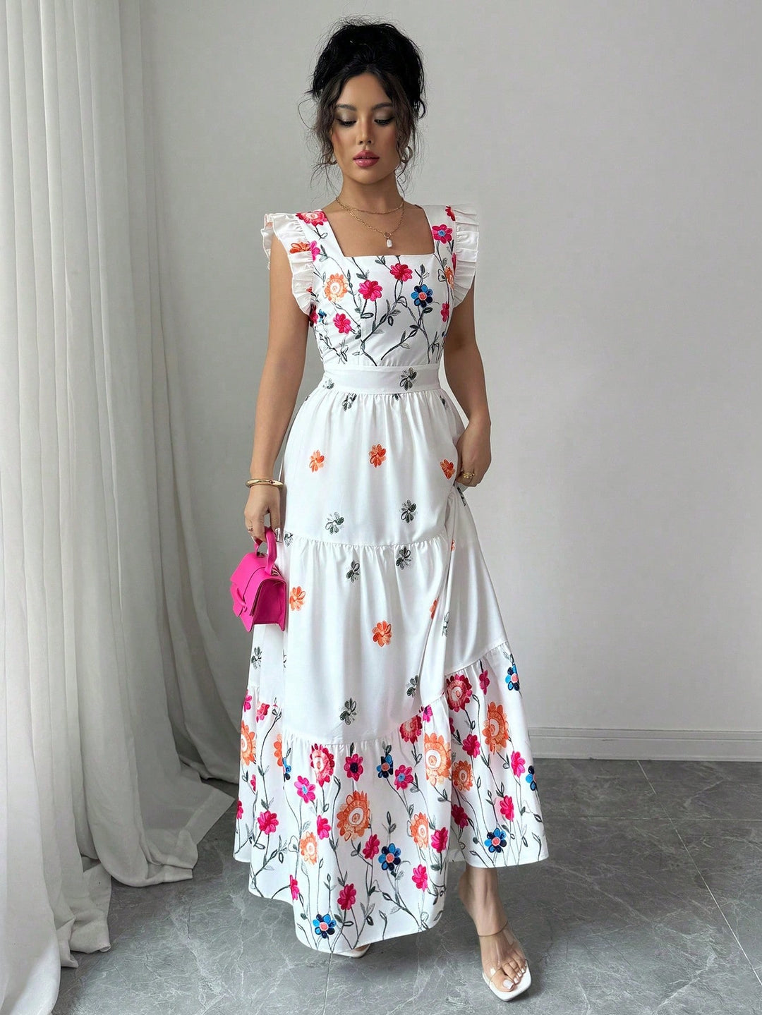 Rochie maxi SHEIN, mix culori