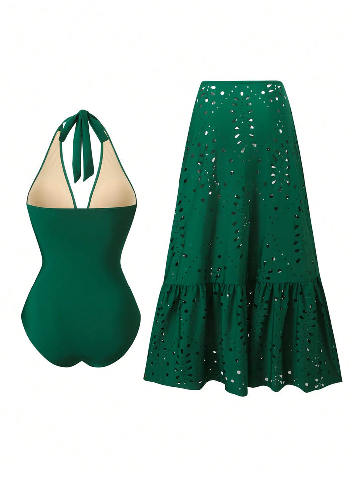 Costum de baie SHEIN, verde