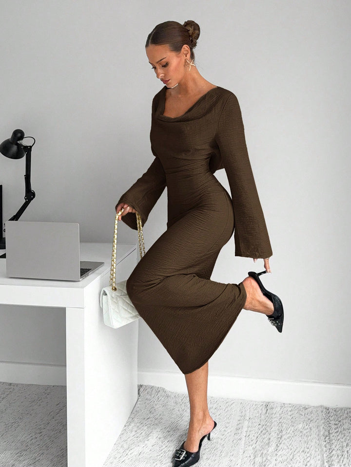 Rochie maxi SHEIN, maro