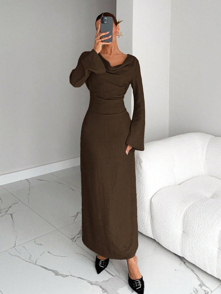 Rochie maxi SHEIN, maro