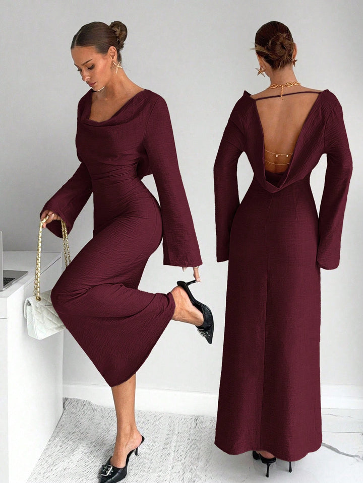 Rochie maxi SHEIN, vișiniu