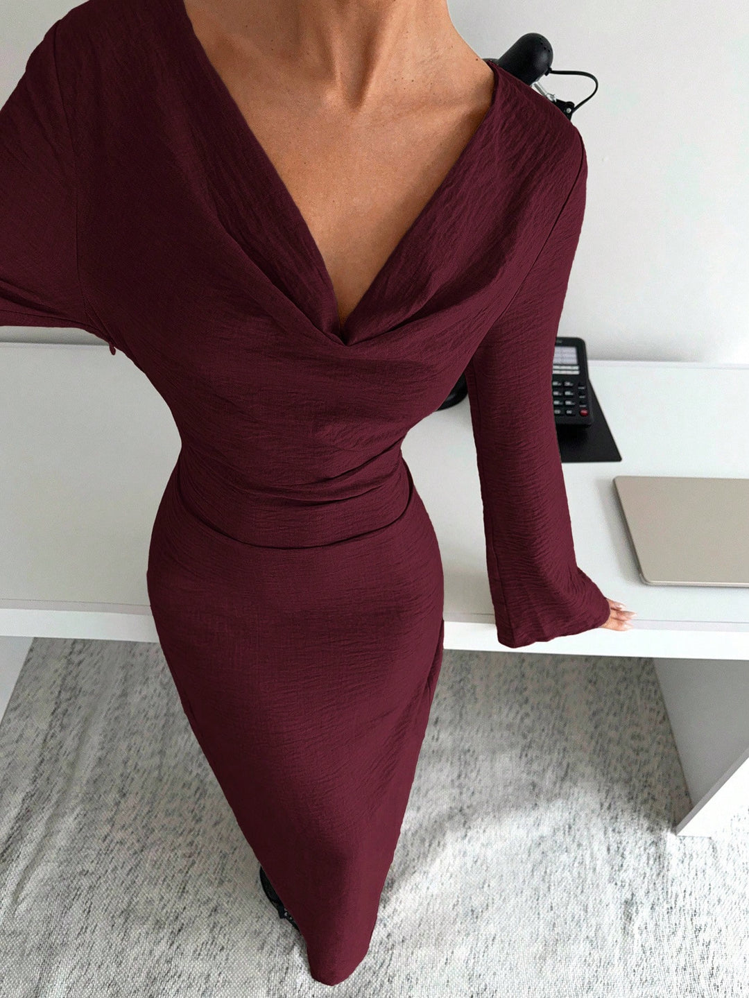 Rochie maxi SHEIN, vișiniu