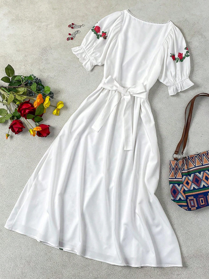 Rochie maxi SHEIN, alb