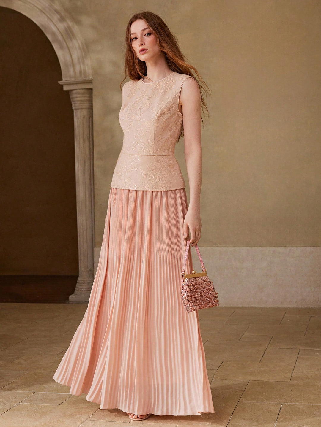 Rochie maxi SHEIN, roz