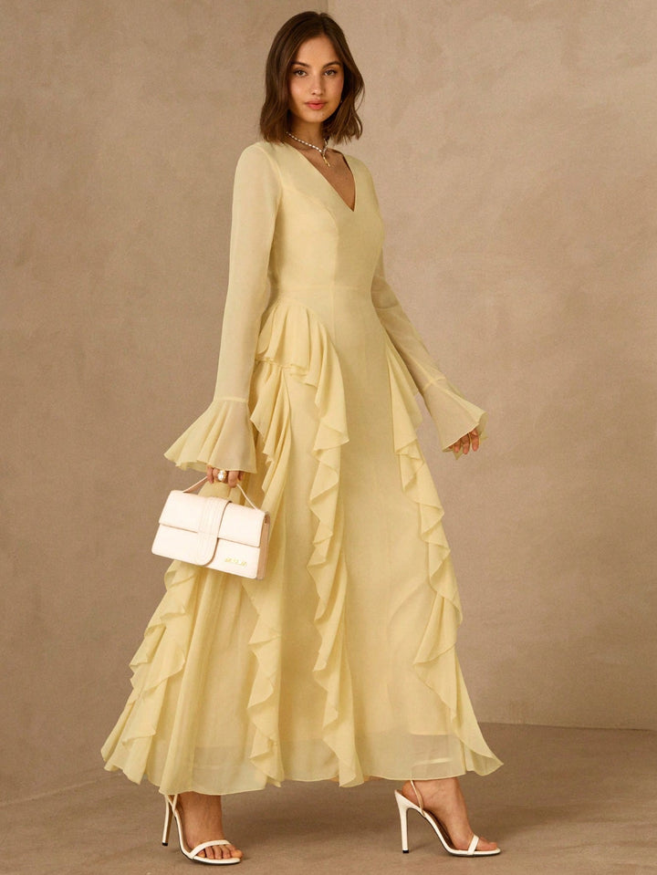 Rochie maxi SHEIN, galben