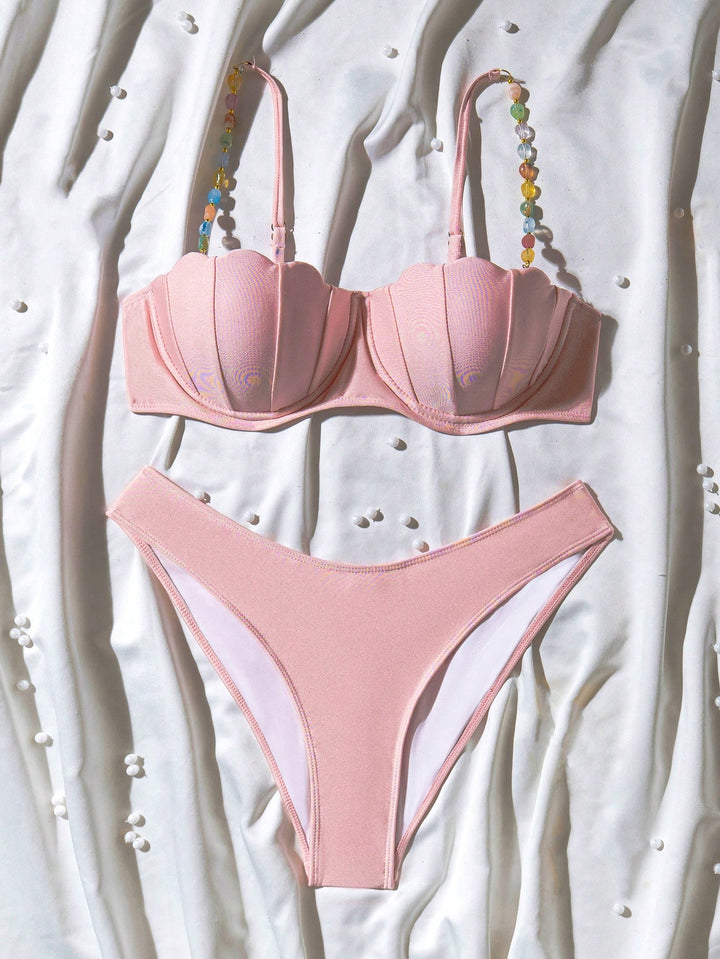 Set bikini SHEIN, roz