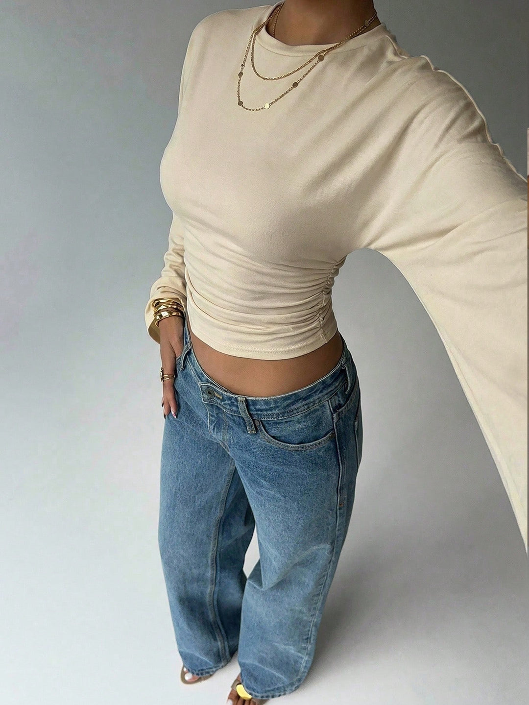Tricou SHEIN, bej