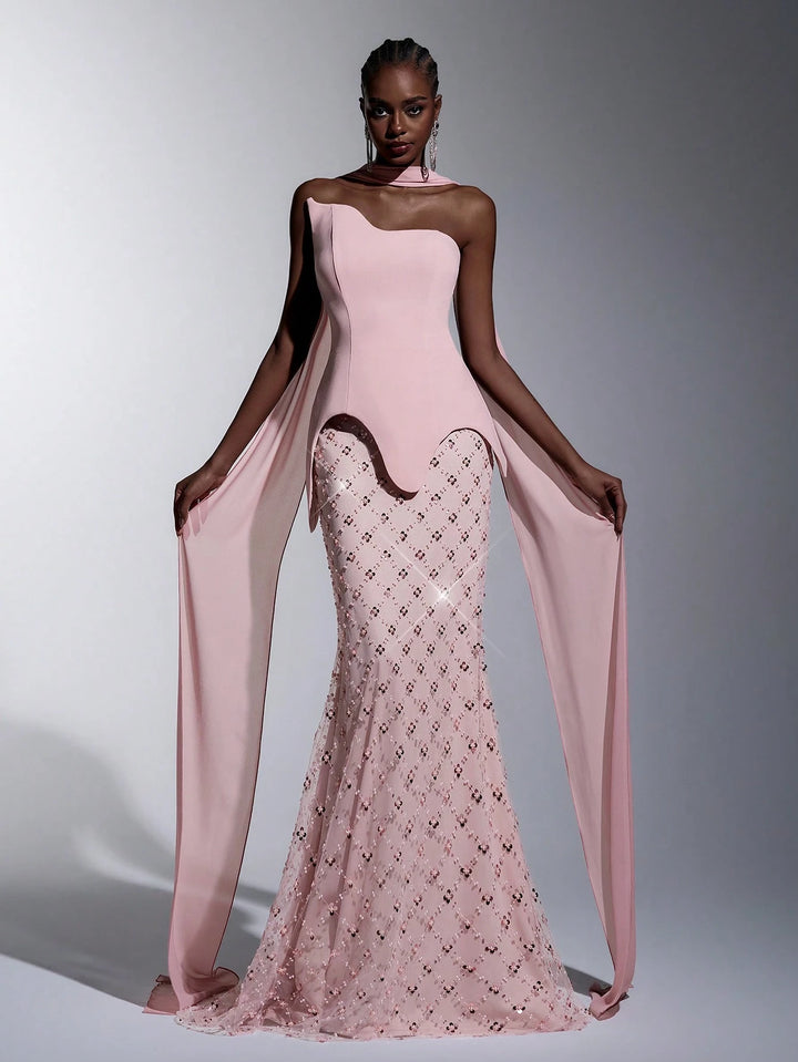 Rochie de ocazie SHEIN, roz