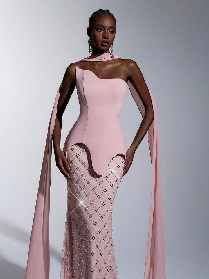 Rochie de ocazie SHEIN, roz